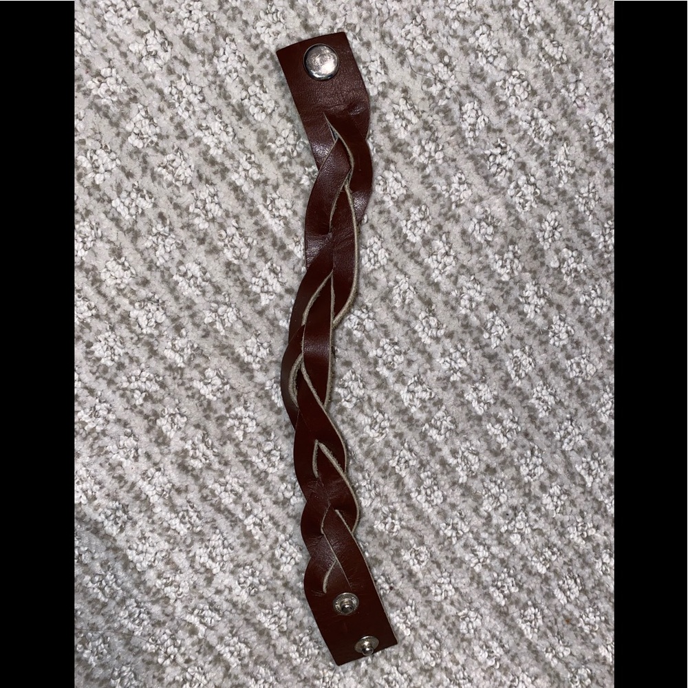Leather woven bracelet